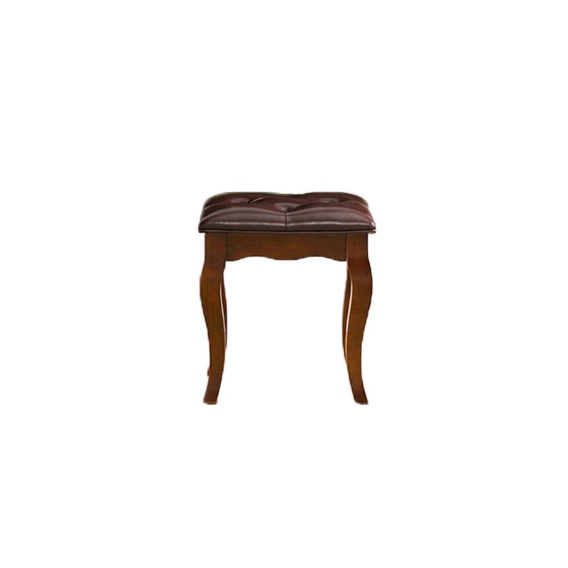 Traditional Flip-Top Vanity Dressing Table Wooden Makeup Vanity Set