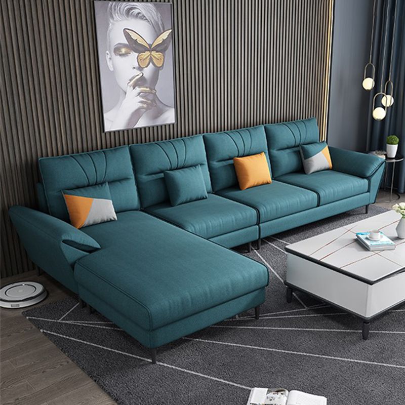 Contemporary Stationary Fabric Living Room Pillow Top Arm Cushions Seating