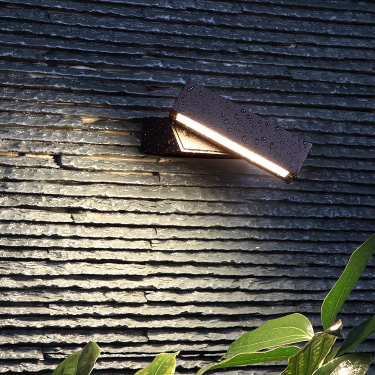 Modern Aluminum Wall Light Cube Black Rotatable LED Wall Washer for Outdoors