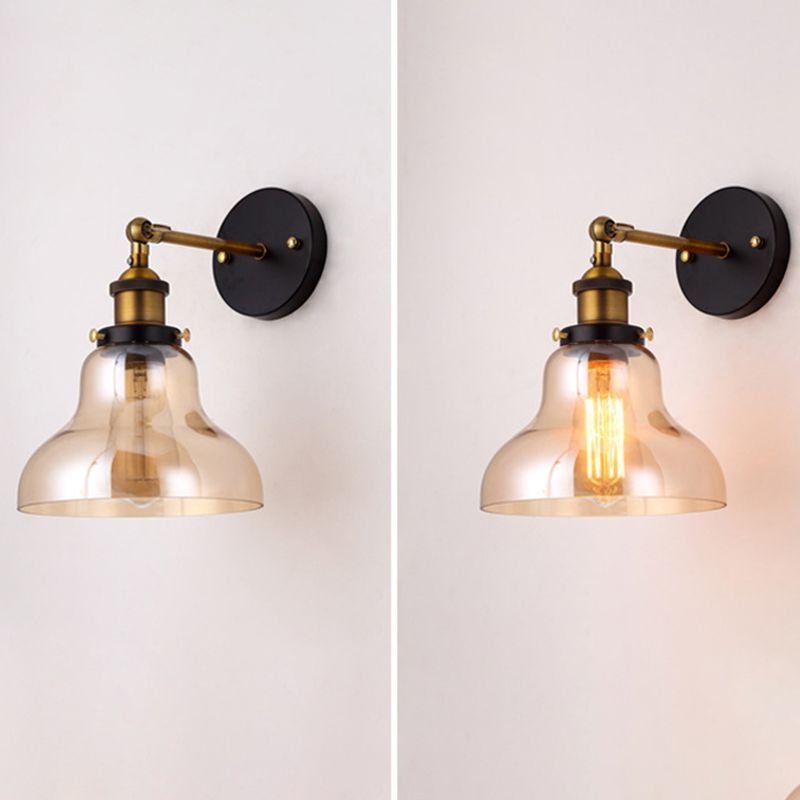 Armed  Wall Light Sconce Modern Minimalist Style Glass  1 Light Sconces