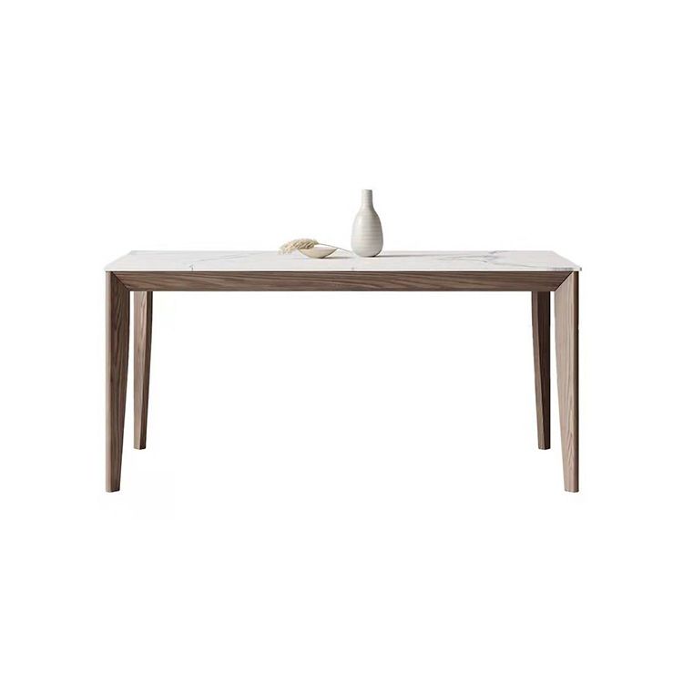 Nordic 1/2/5/7 Pieces Dining Set Sintered Stone Dining Table with Wooden Chairs