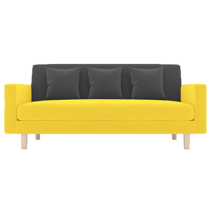 Modern Loose Back Standard Slipcovered with Storage Square Arm Sofa