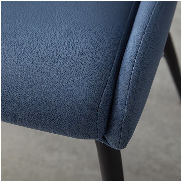 Silla lateral de cuero moderna para sala de estar Parsons Silla de comedor con acabado mate