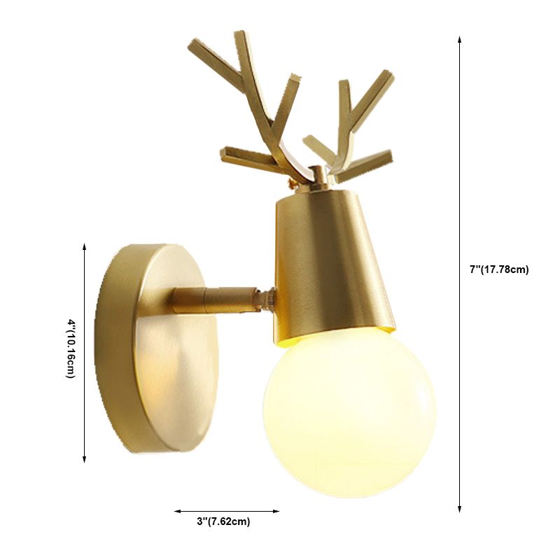 Lámpara de pared posmoderna de lámparas de drogadictos dorados para sala de estar para sala de estar de dormitorio