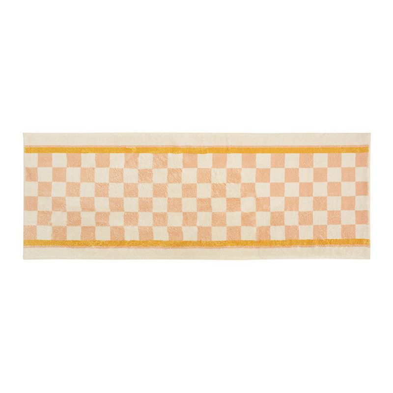 Orange Simple Carpet Polyester Geometric Carpet Stain Resistant Carpet for Living Room
