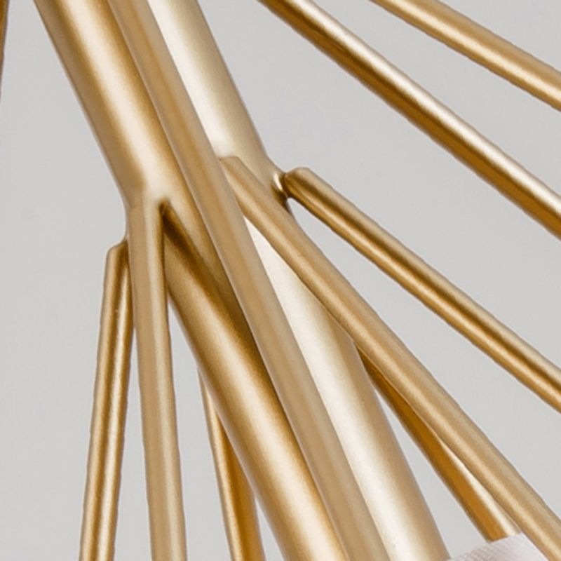 Metal Geometric Shade Flush Ceiling Light Industrial 1 Light Ceiling Light Fixture in Gold