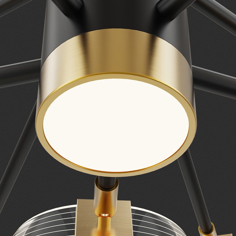 Lámpara de colgación de múltiples luces de metal de estilo moderno estilo del tambor para dormitorio