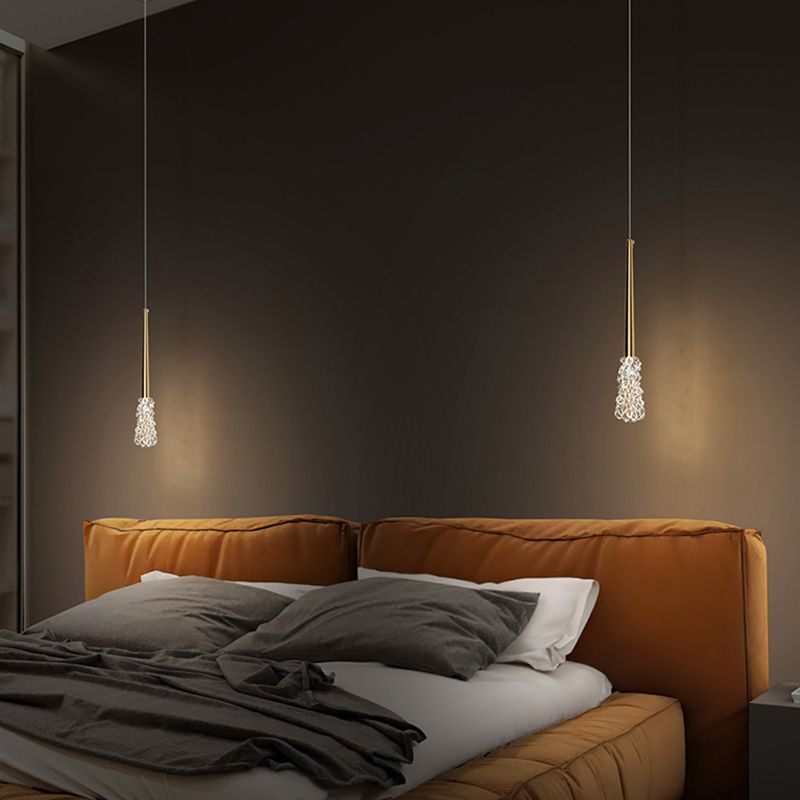 Style moderne suspendu à la maison d'éclairage pendentif cristallin pour le salon