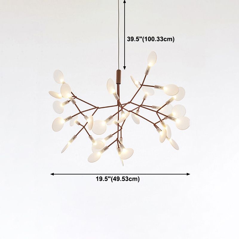 Luces de lámpara de araña geométrica moderna accesorios de iluminación de araña de metal