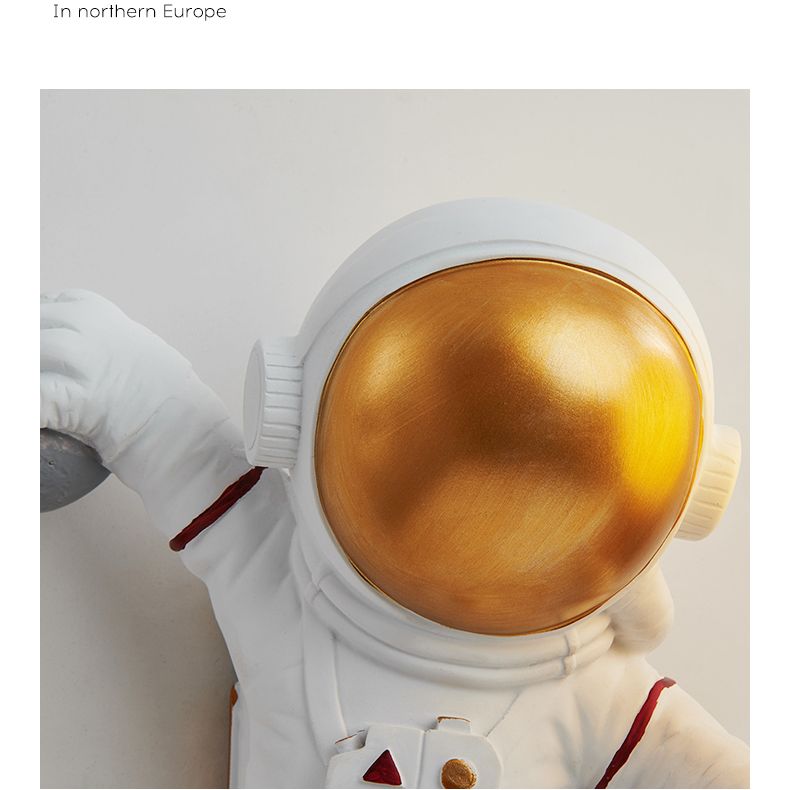Astronaut Modeling Spherical Wall Sconce Lights Creative Resin Sconces