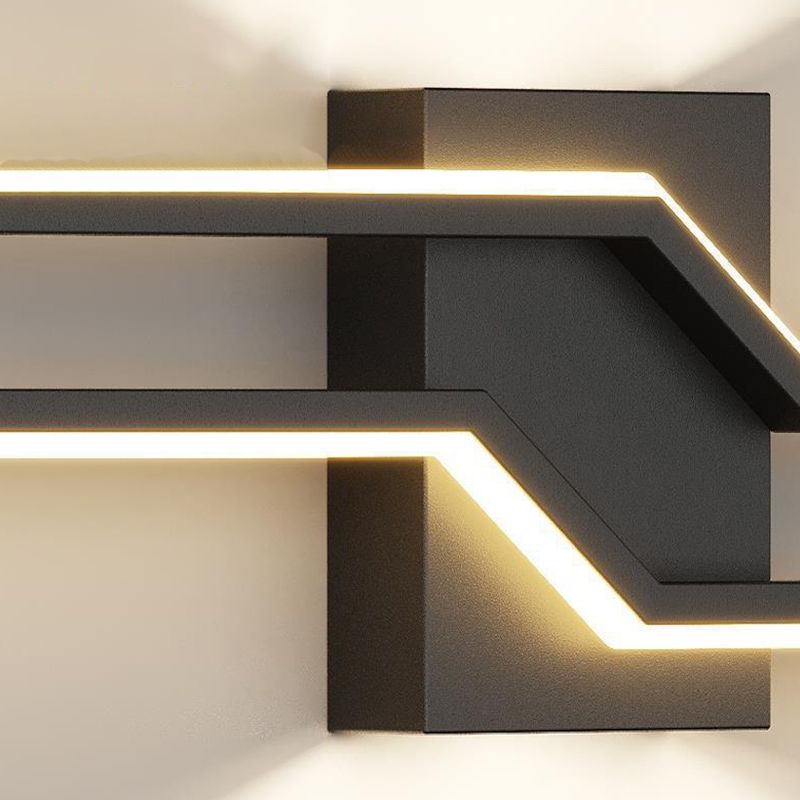 2-Light Modern Wall Mounted Sconce White/Black LED Wall Light for Foyer