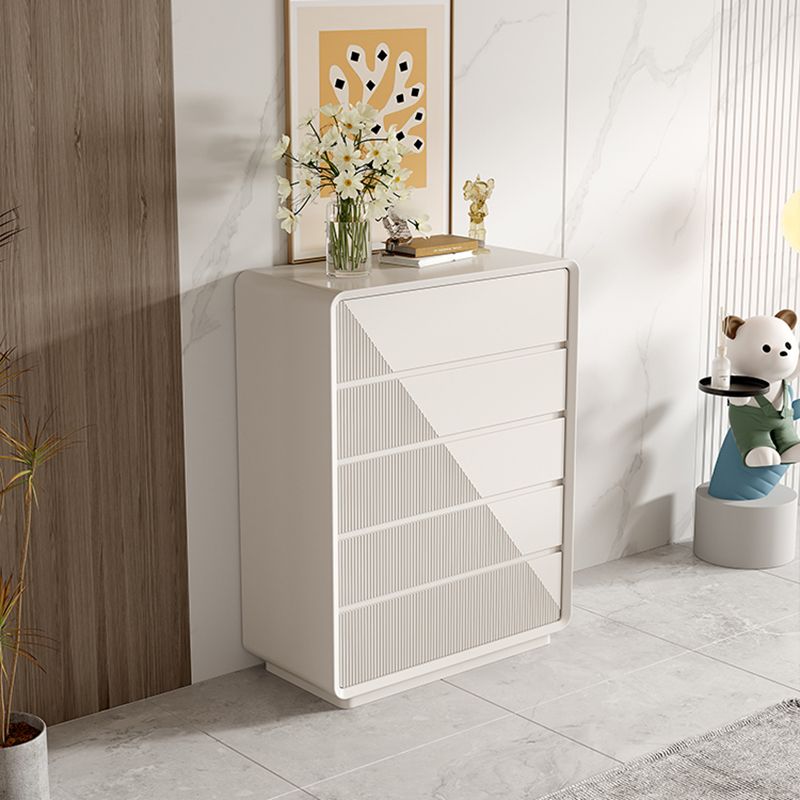 Modern Wood White Storage Chest Drawers Included for Bedroom