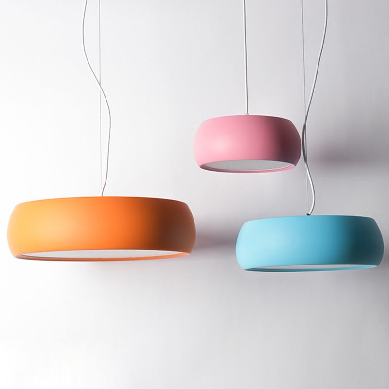 Metal Drum Hanging Ceiling Light Contemporary Ceiling Pendant Lamp for Dinning Room