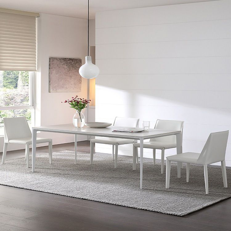 Designer Style 1/4/5/7 Pieces Rectangle Dining Set Sintered Stone Dining Table with Chairs
