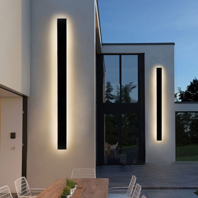 Contemporary Linear Sconce Light Fixtures Metal 1 Light Wall Mounted Light