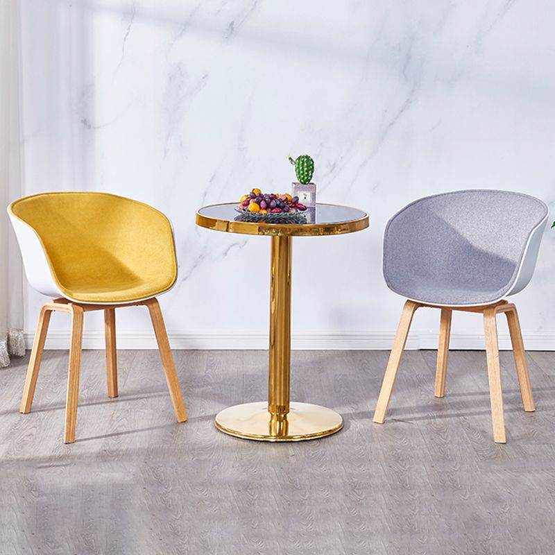Chaises de salle à manger de style moderne, chaise latérale sans accoudoirs avec pieds en bois