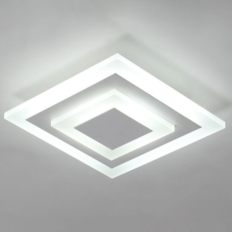 Lámpara de techo empotrada LED de estilo moderno acrílico con luz empotrada de pasillo geométrico