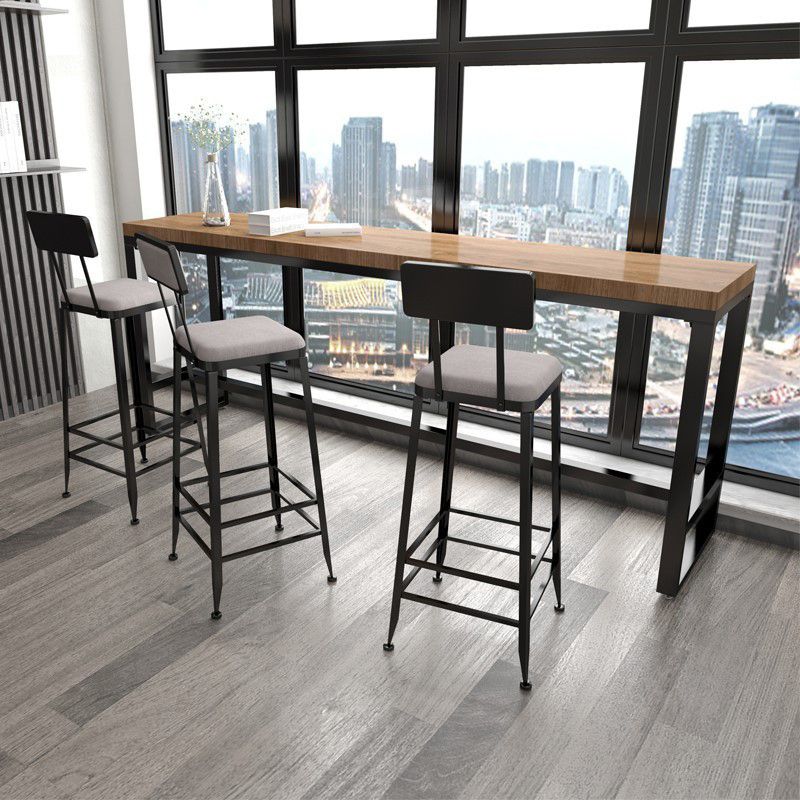 Modern Bar Height Table Metal Base Bistro Pub Table for Patio Use