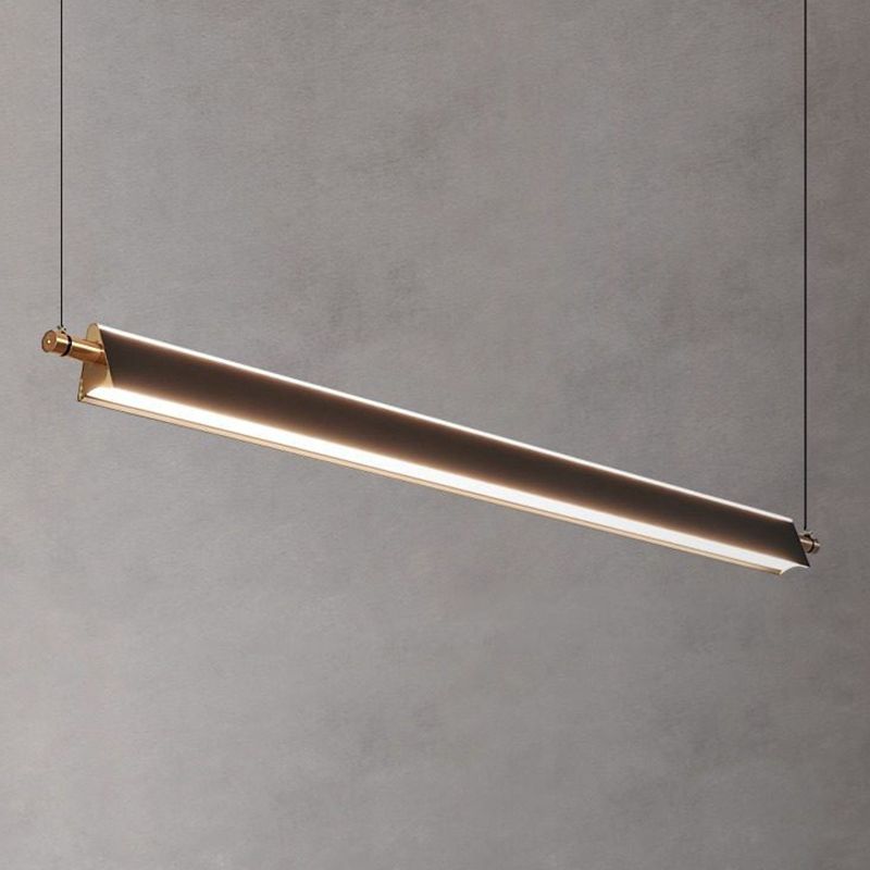 Modern Simple Hanging Island Light Metal LED Hanging Lighting Fixture for Sitting Room