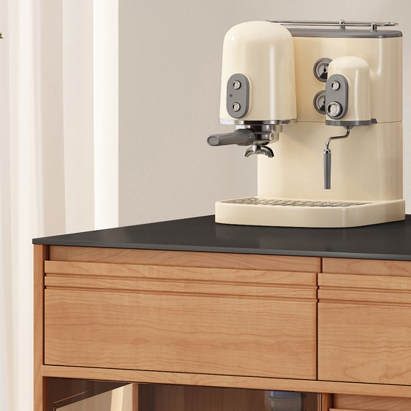 Modern Pine Wood Rectangle Kitchen Island Table for Dining Room