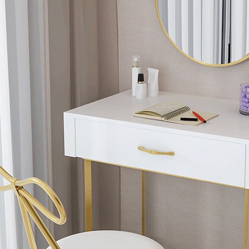15.74" Wide Makeup Counter with Mirror Vanity Tables with Storage Drawers