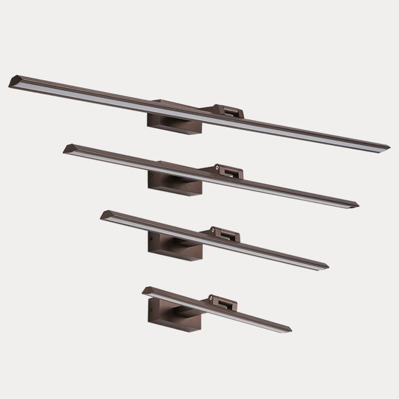 Moderner minimalistischer Stil Linearer Wand montiertes Waschtischlichter Aluminium 1 Licht Waschtisch Spiegellichter Lichter