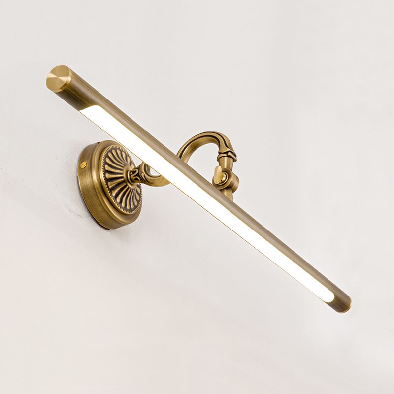 Mid-secolo stile di lusso a parete lineare a parete vanity set di illuminazione da vanità rame per bagno