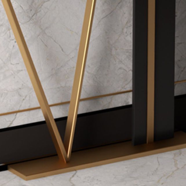 Glam Scratch Resistant Console Table Stain Resistant Stone Console Sofa Table for Hall