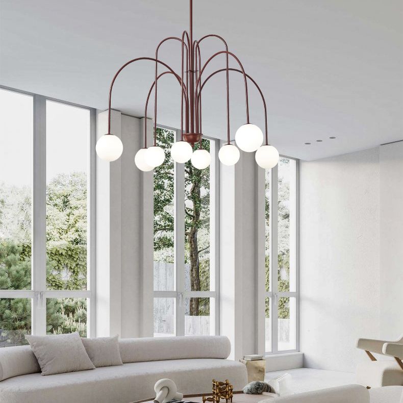 Modern Metal Chandelier Light Fixtures Multi-Head Suspension Pendant Lamps for Living Room