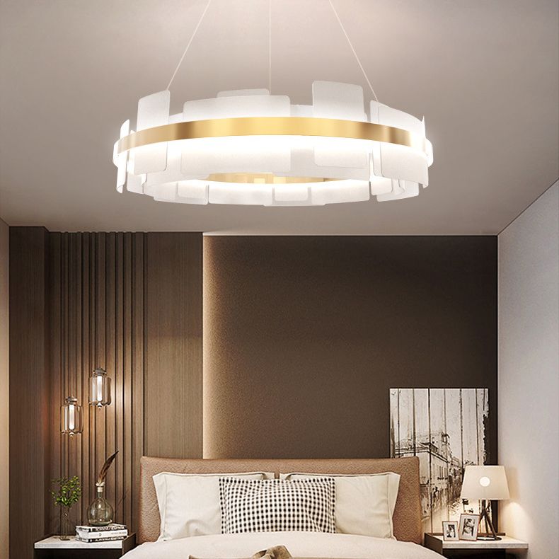 Gold Nordic Chandelier Acrylic Led Pendant Light for Living Room Bedroom