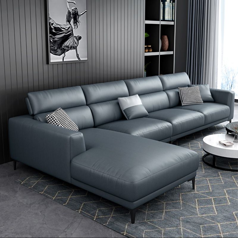 Modern Cushions Recessed Arm Living Room Faux Leather Seating
