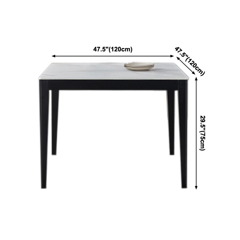 Industriële vierkante witte tafel gesinterde stenen standaard eettafel voor keuken