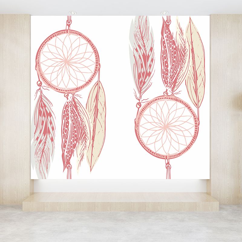 Stain-Proof Dreamcatcher Wall Mural Non-Woven Texture Modern Wall Decor for Girls Room