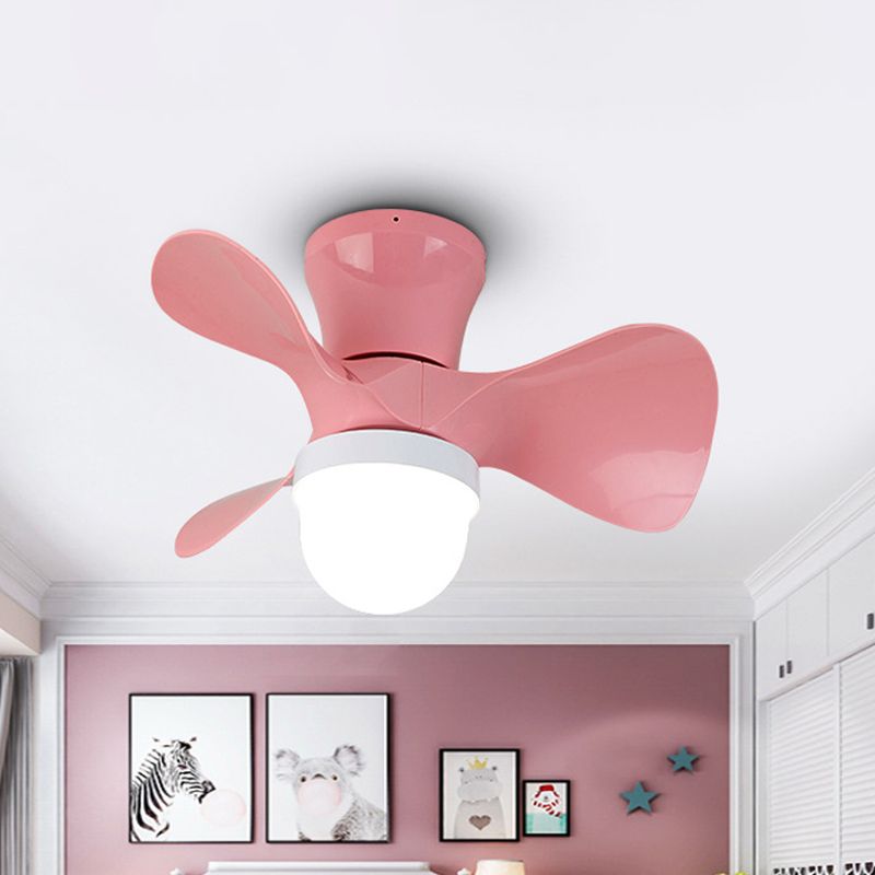 22 "breites Schlafzimmer -Anhänger Lüfter Licht zeitgenössische Halbmontagebeleuchtung mit Schüssel Acrylschatten, 3 Klingen