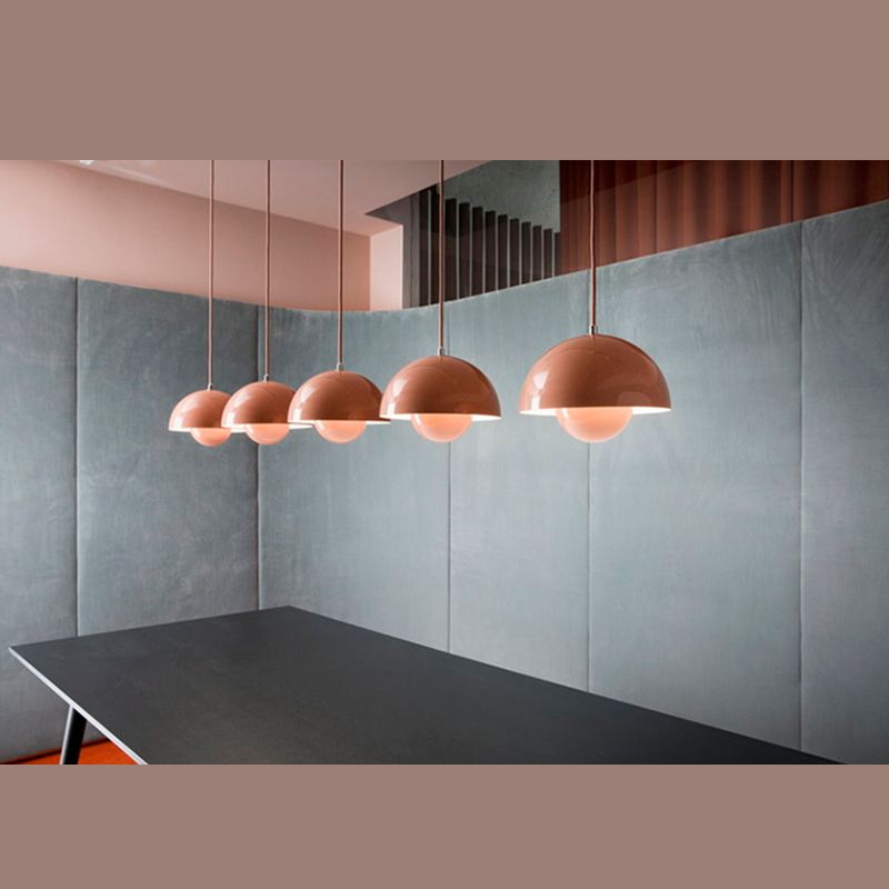 1 Luz de techo colgante de metal ligero semi Semi esferas Comedor Comedor lámparas colgantes
