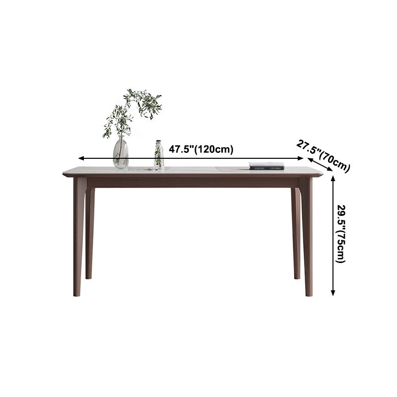 Rectángulo 4 patas mesa de medio siglo color blanco mesa fija de piedra sinterizada