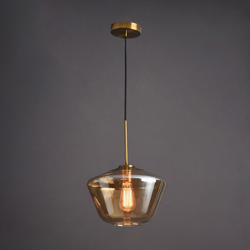 1 pendentif suspendu léger de style industriel en verre