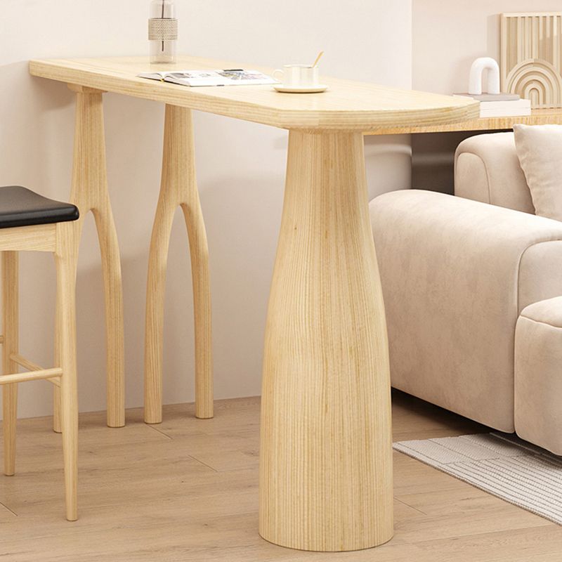 Contemporary Style Wood Bar Table 1/2 Pieces Bar Table Set for Home Use
