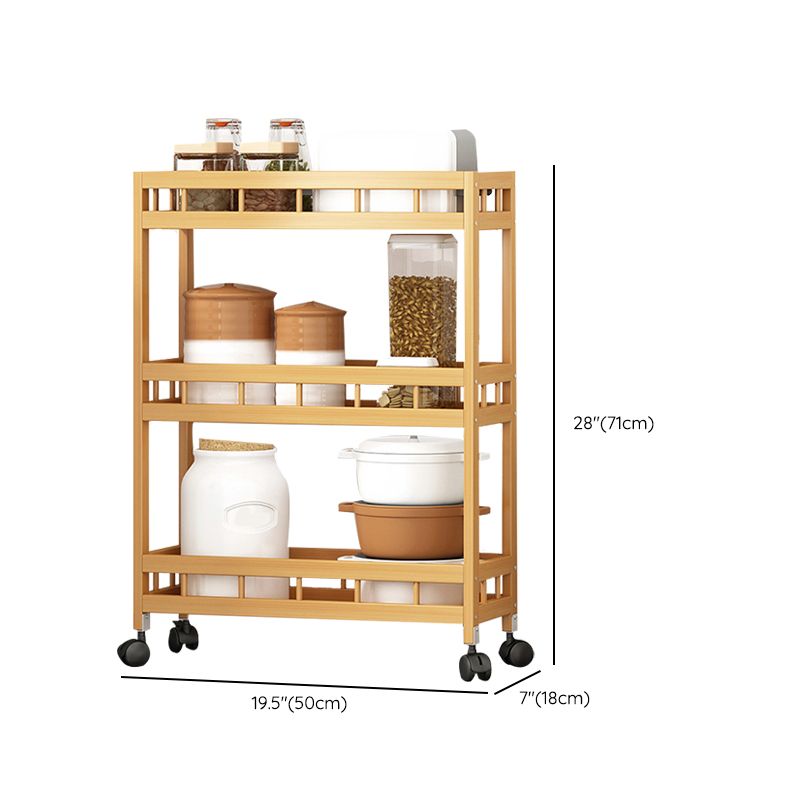 Etagere Contemporary Bookshelf Vertical Open Bamboo Shelf Bookcase for Home