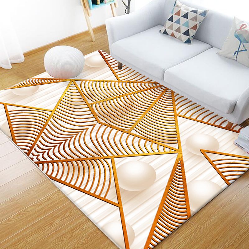 Fancy Area Area Tapis motif géométrique Modèle Polyester Area Tapis de support sans glissement pour décoration intérieure