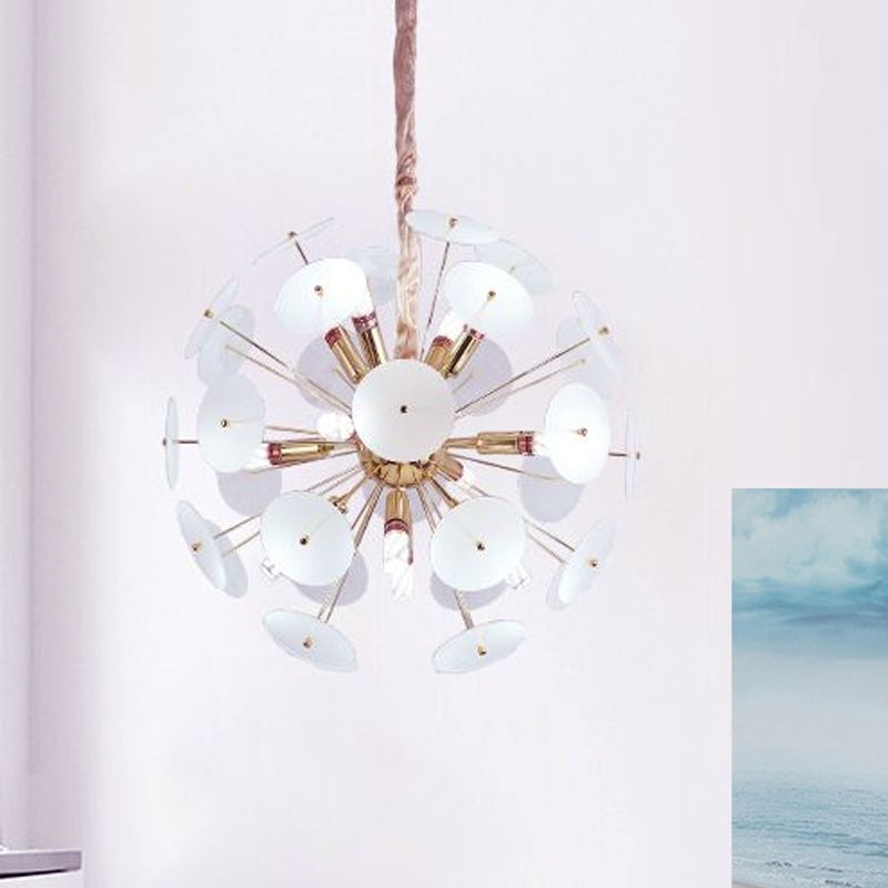 Globe Pendant Chandelier Nordic Metal LED Grey/White/Sky Blue Hanging Pendant Lamp with Adjustable Cord