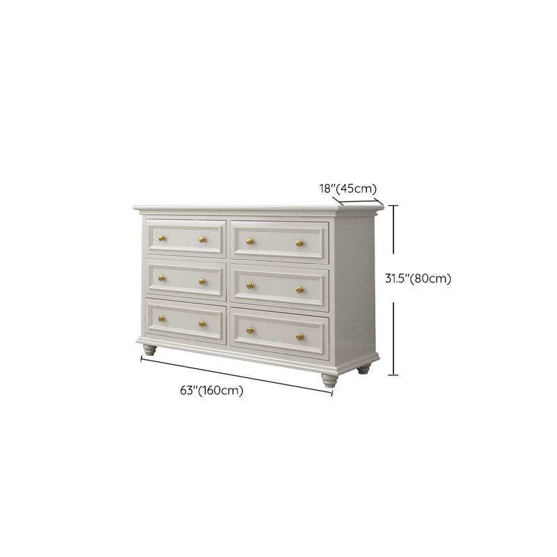 Solid Wood Storage Chest Dresser Classic Glam Chest with Drawers