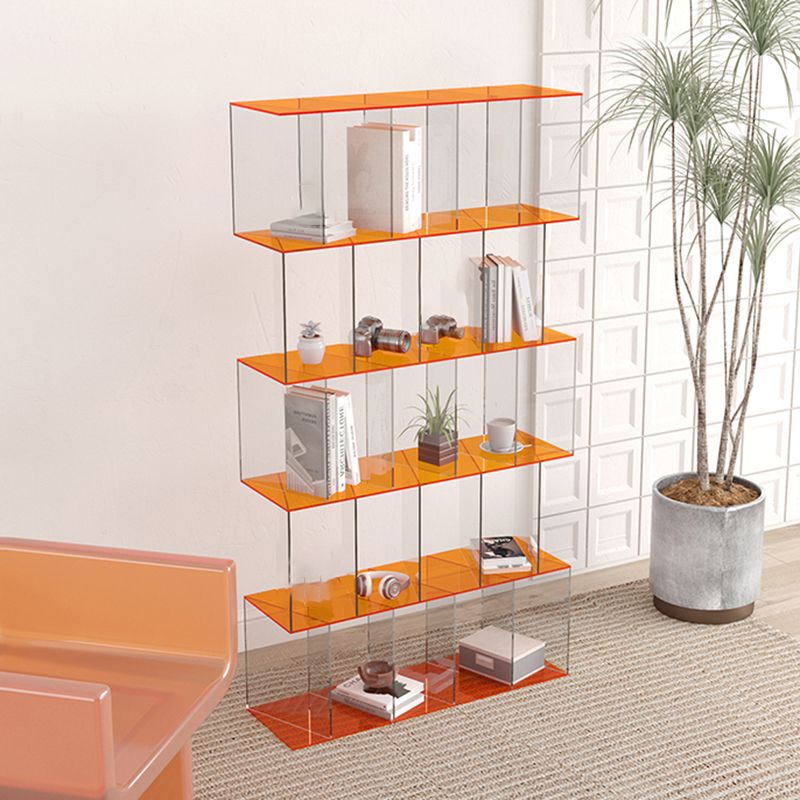 Scandinavian Standard Bookshelf Acrylic Open Back Bookcase with Shelves