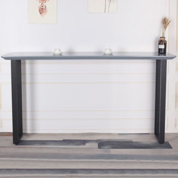 Indoor Grey Wood Bar Set 1/2/3 Pieces Rectangle Industrial Table and Stool Set