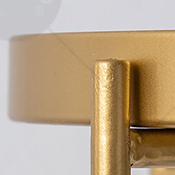 Mid-Century Round Tray Top Side Table Metal 4 Legs End Table with Shelf