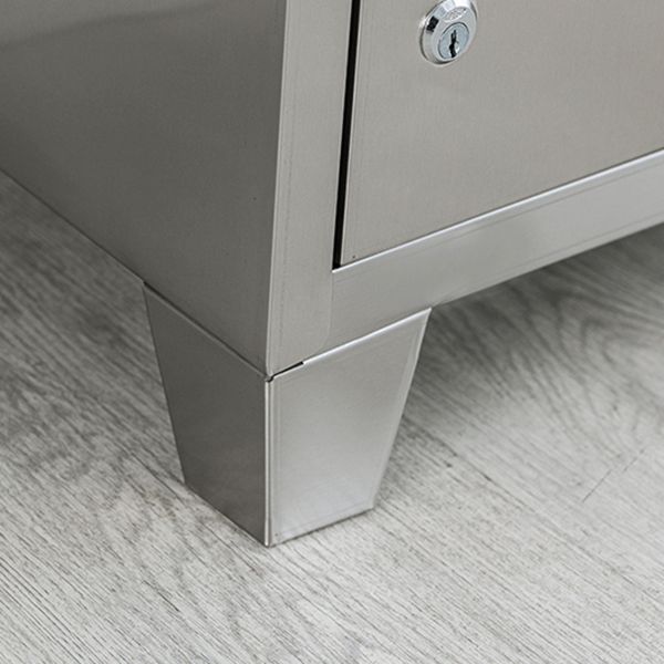 35.5"L x 16.5"W x 71"H Hinged Door Storage Cabinet Contemporary Cabinet with Metal Doors