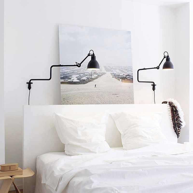 Lampada a parete a muro di swing lampada postmoderna semplicità in alluminio sconde murale per soggiorno