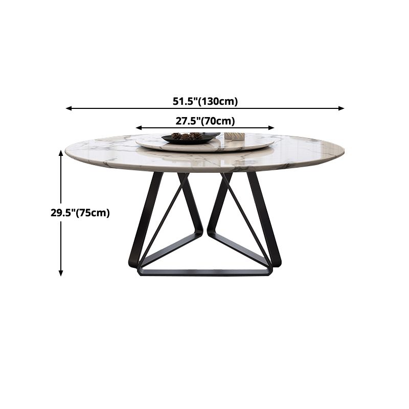 Marble Dining Table Traditional Luxury Round Dining Site Table with Turntable