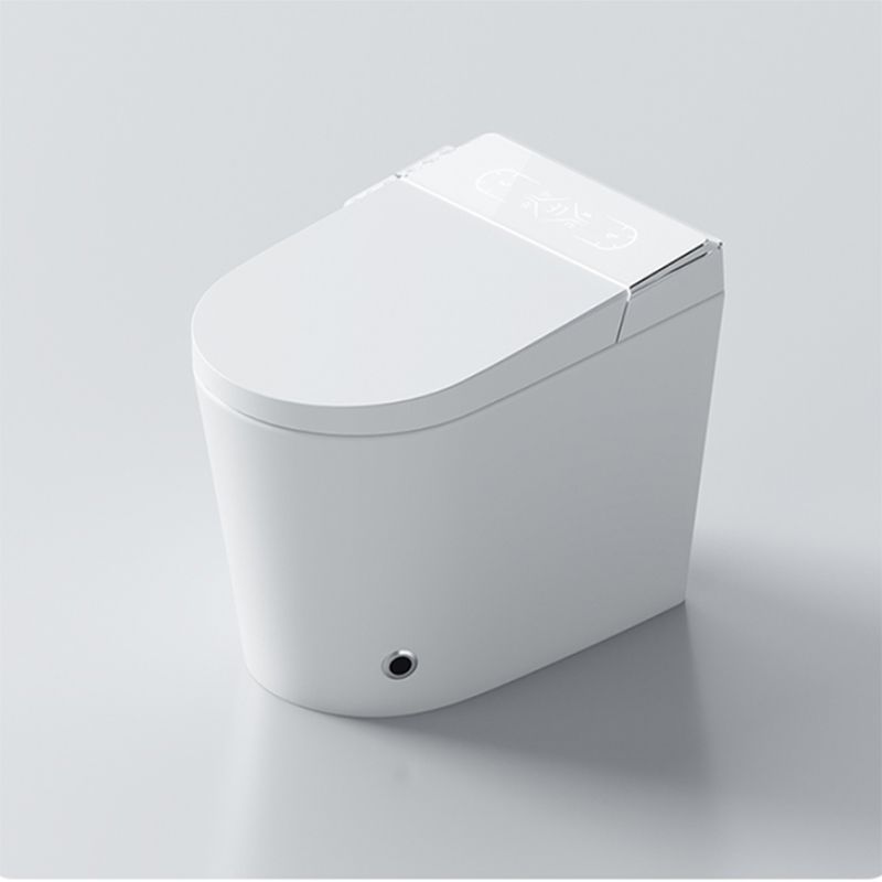 Contemporary Floor Standing Bidet Foot Sensor White Ceramic Elongated Heated Seat