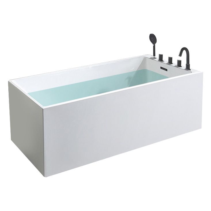 Back to Wall Antique Finish Bath Soaking Rectangular Modern Bath Tub